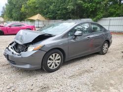 Salvage cars for sale at Knightdale, NC auction: 2012 Honda Civic LX