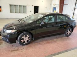 Salvage cars for sale from Copart Angola, NY: 2013 Honda Civic Hybrid