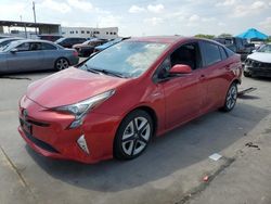 Salvage cars for sale at Grand Prairie, TX auction: 2017 Toyota Prius