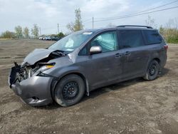 Salvage cars for sale from Copart Montreal Est, QC: 2016 Toyota Sienna LE