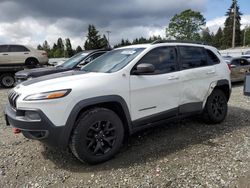 Salvage cars for sale at Graham, WA auction: 2015 Jeep Cherokee Trailhawk