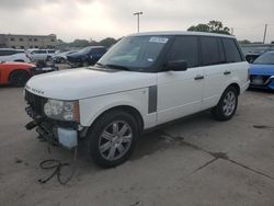 Salvage cars for sale from Copart Wilmer, TX: 2007 Land Rover Range Rover HSE
