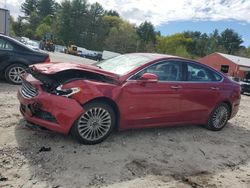 Salvage cars for sale at Mendon, MA auction: 2015 Ford Fusion Titanium