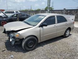 Salvage cars for sale from Copart Homestead, FL: 2006 Toyota Corolla CE
