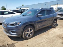 Salvage cars for sale at Woodhaven, MI auction: 2020 Jeep Cherokee Limited