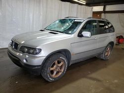 Salvage cars for sale from Copart Ebensburg, PA: 2002 BMW X5 3.0I
