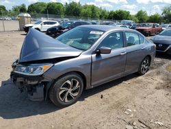 Salvage cars for sale at Chalfont, PA auction: 2016 Honda Accord LX