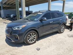 Salvage cars for sale at West Palm Beach, FL auction: 2017 Hyundai Santa FE SE