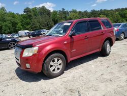 Salvage cars for sale at Seaford, DE auction: 2008 Mercury Mariner