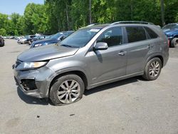 Salvage cars for sale at East Granby, CT auction: 2013 KIA Sorento SX