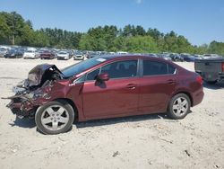 Salvage cars for sale from Copart Mendon, MA: 2012 Honda Civic LX