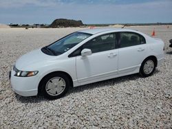 Salvage cars for sale at Temple, TX auction: 2008 Honda Civic Hybrid