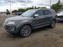 Ford Explorer salvage cars for sale: 2016 Ford Explorer Platinum