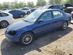 Salvage cars for sale at Baltimore, MD auction: 2002 Honda Civic EX