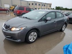 Salvage cars for sale at Wilmer, TX auction: 2013 Honda Civic LX