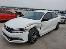 Salvage cars for sale at Grand Prairie, TX auction: 2016 Volkswagen Jetta Sport