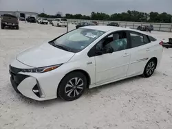 Salvage cars for sale from Copart New Braunfels, TX: 2019 Toyota Prius Prime