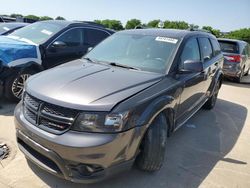 Salvage cars for sale at Grand Prairie, TX auction: 2015 Dodge Journey Crossroad