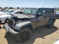 Salvage cars for sale at San Martin, CA auction: 2016 Jeep Wrangler Unlimited Sport