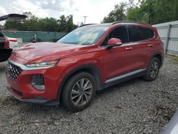 Salvage cars for sale at Riverview, FL auction: 2019 Hyundai Santa FE Limited