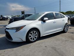 Salvage cars for sale from Copart Miami, FL: 2021 Toyota Corolla LE