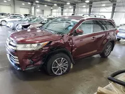 Salvage cars for sale at Ham Lake, MN auction: 2018 Toyota Highlander SE