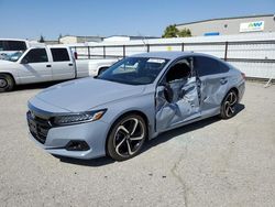 Salvage cars for sale at Bakersfield, CA auction: 2022 Honda Accord Sport