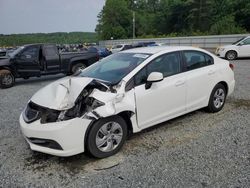 Vehiculos salvage en venta de Copart Concord, NC: 2013 Honda Civic LX