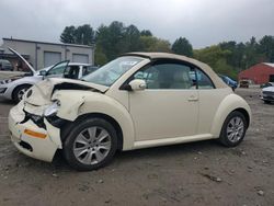 Salvage cars for sale at Mendon, MA auction: 2008 Volkswagen New Beetle Convertible S