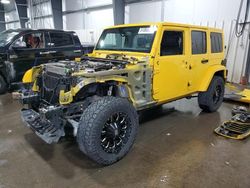 Salvage cars for sale at Ham Lake, MN auction: 2015 Jeep Wrangler Unlimited Sahara