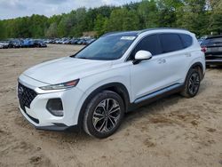 Salvage cars for sale at North Billerica, MA auction: 2019 Hyundai Santa FE Limited