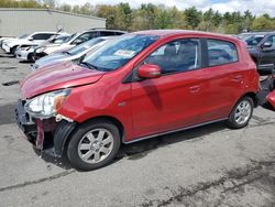 Salvage cars for sale at Exeter, RI auction: 2015 Mitsubishi Mirage ES