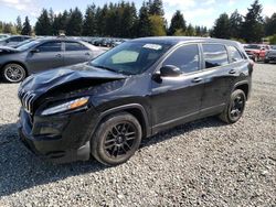 Salvage cars for sale at Graham, WA auction: 2017 Jeep Cherokee Sport