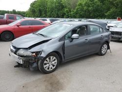 Salvage cars for sale at Glassboro, NJ auction: 2012 Honda Civic LX
