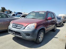 Salvage cars for sale from Copart Martinez, CA: 2005 Honda CR-V EX