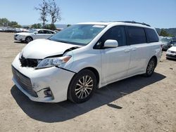 Salvage cars for sale from Copart San Martin, CA: 2018 Toyota Sienna XLE