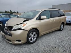Salvage cars for sale from Copart Mentone, CA: 2011 Toyota Sienna LE