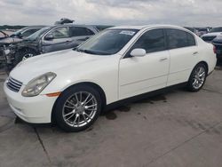 Salvage cars for sale from Copart Grand Prairie, TX: 2003 Infiniti G35