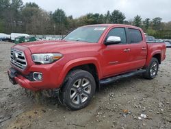 Salvage cars for sale at Mendon, MA auction: 2018 Toyota Tacoma Double Cab