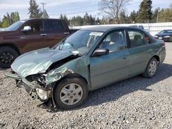 Salvage cars for sale from Copart Graham, WA: 2003 Honda Civic LX