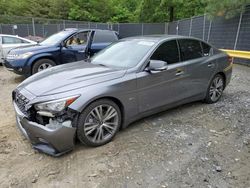 Salvage cars for sale at Waldorf, MD auction: 2019 Infiniti Q50 Luxe