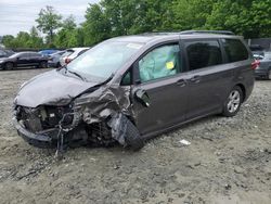 Salvage cars for sale at Waldorf, MD auction: 2015 Toyota Sienna LE