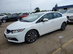 Salvage cars for sale at Woodhaven, MI auction: 2015 Honda Civic EX