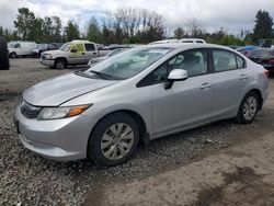 Salvage cars for sale from Copart Portland, OR: 2012 Honda Civic LX