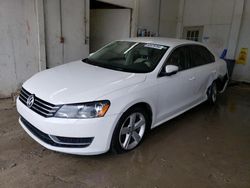 Salvage cars for sale from Copart Madisonville, TN: 2013 Volkswagen Passat SE