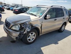 Salvage cars for sale at Grand Prairie, TX auction: 2001 Mercedes-Benz ML 320