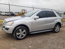 Salvage cars for sale at Houston, TX auction: 2009 Mercedes-Benz ML 350