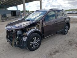 Salvage cars for sale at West Palm Beach, FL auction: 2017 Toyota Rav4 LE