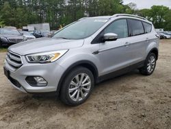 Salvage cars for sale at North Billerica, MA auction: 2017 Ford Escape Titanium