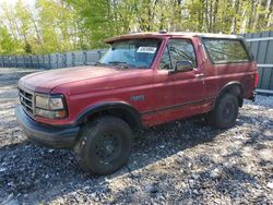 Vehiculos salvage en venta de Copart Candia, NH: 1994 Ford Bronco U100